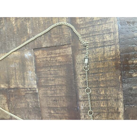 Givenchy Gold Tone & Crystal Waterfall Necklace - 21" Adjustable - Picture 6 of 16